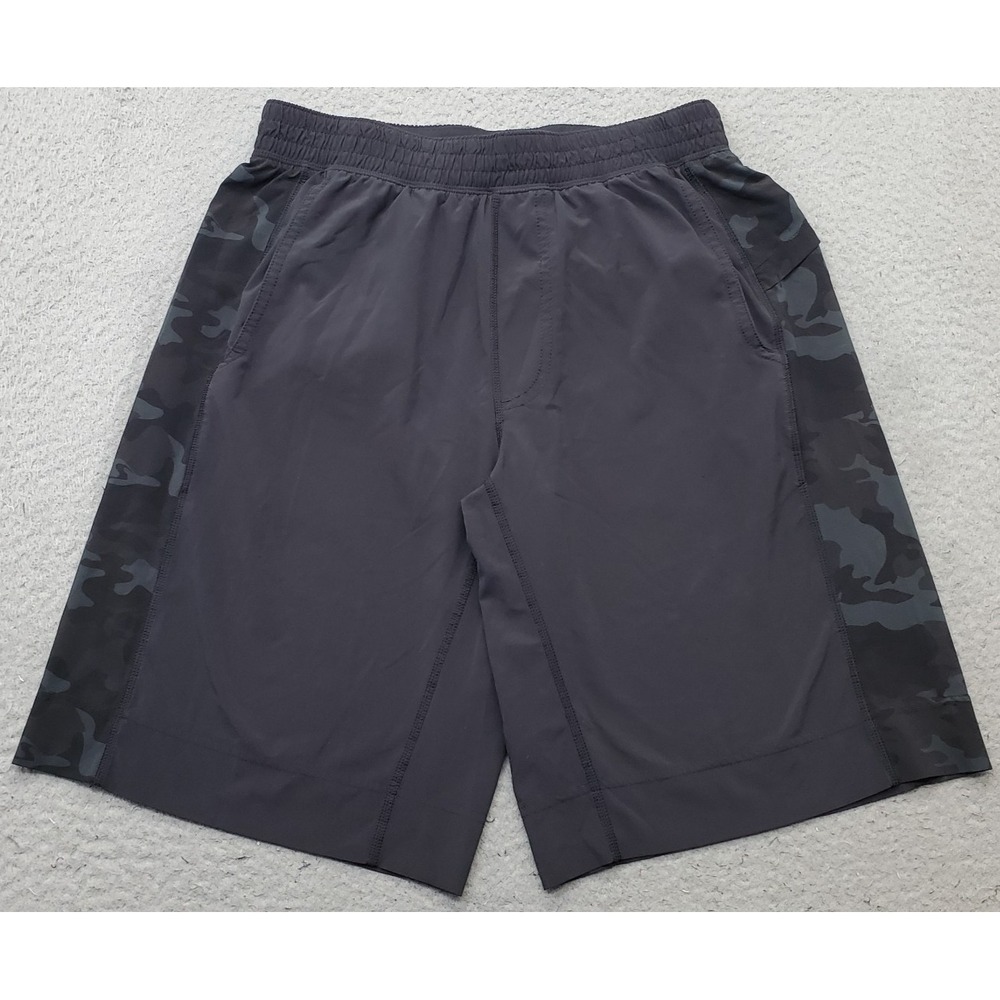 Lululemon Surge Shorts Mens Medium Multi Side Camo Panel Athletic Elastic Waist